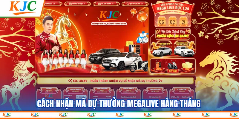 Cách nhận mã dự thưởng Megalive hàng tháng