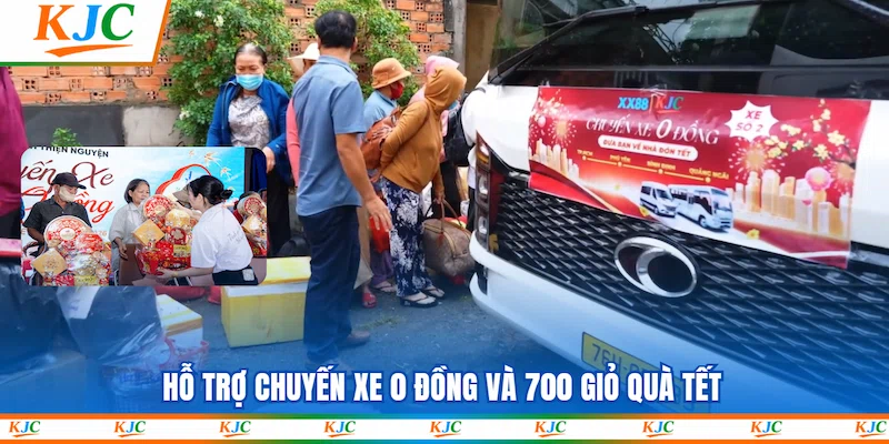 Hỗ trợ chuyến xe 0 đồng và 700 giỏ quà Tết